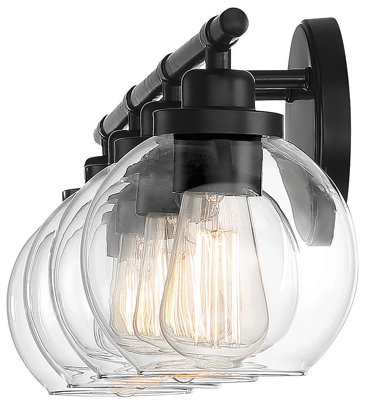 Image 5 Carson 4-Light Bathroom Vanity Light in Matte Black more views