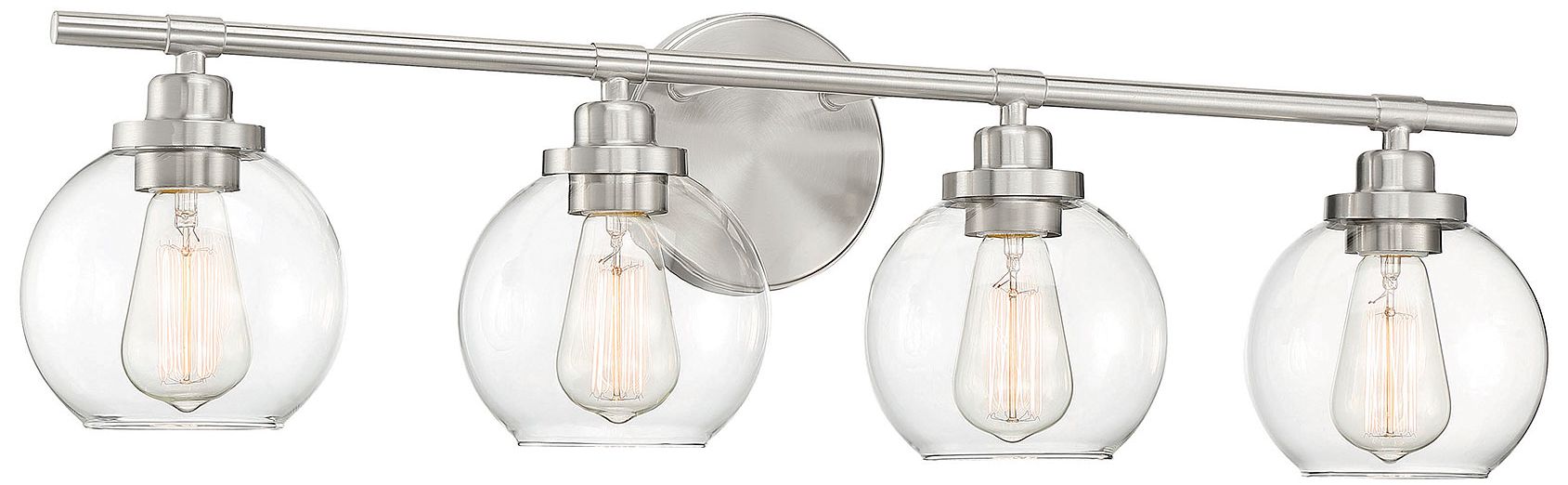 Image 3 Carson 4-Light Bathroom Vanity Light in Satin Nickel more views