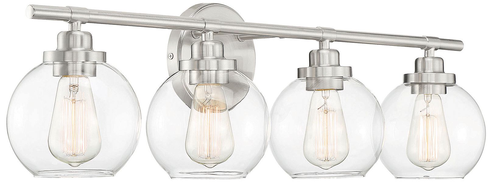Image 4 Carson 4-Light Bathroom Vanity Light in Satin Nickel more views