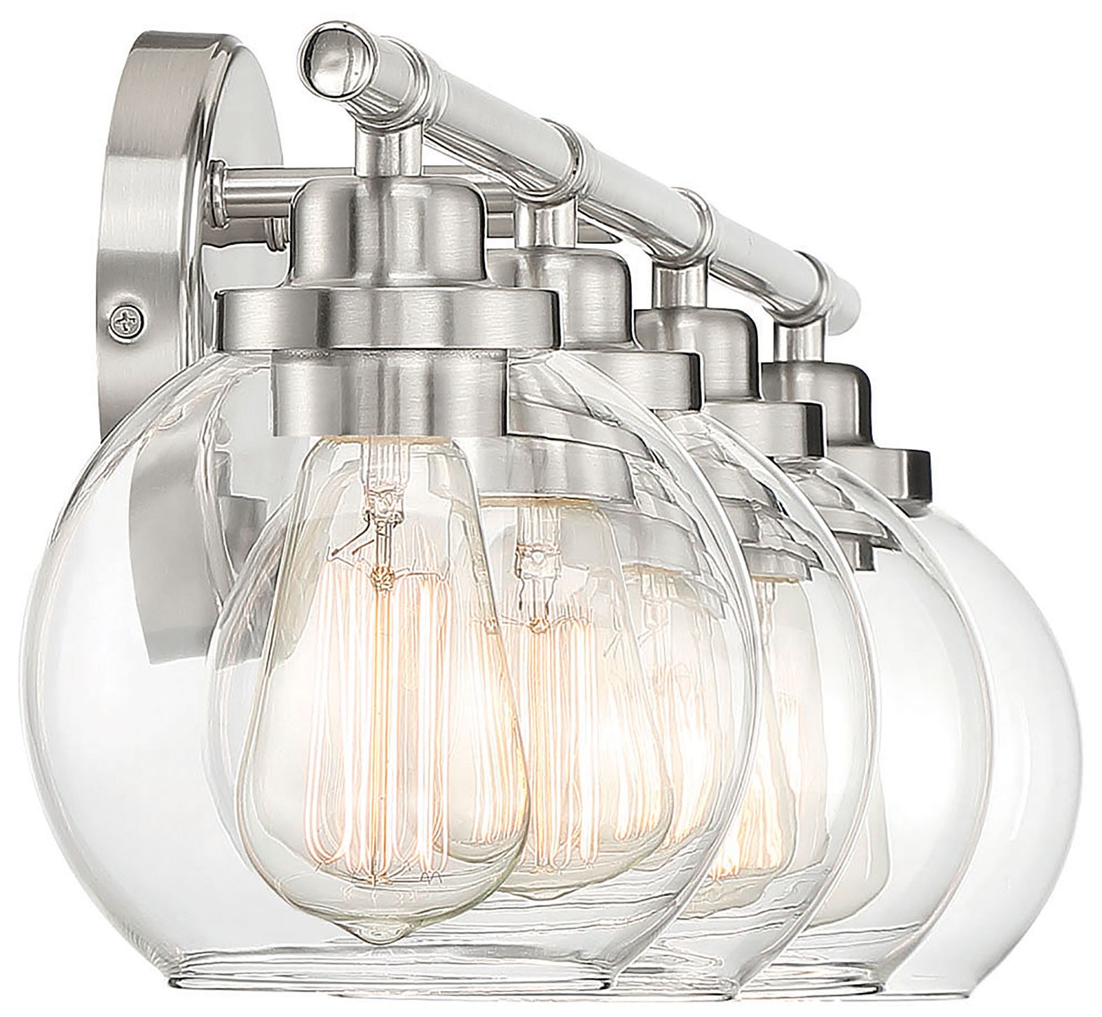 Image 5 Carson 4-Light Bathroom Vanity Light in Satin Nickel more views