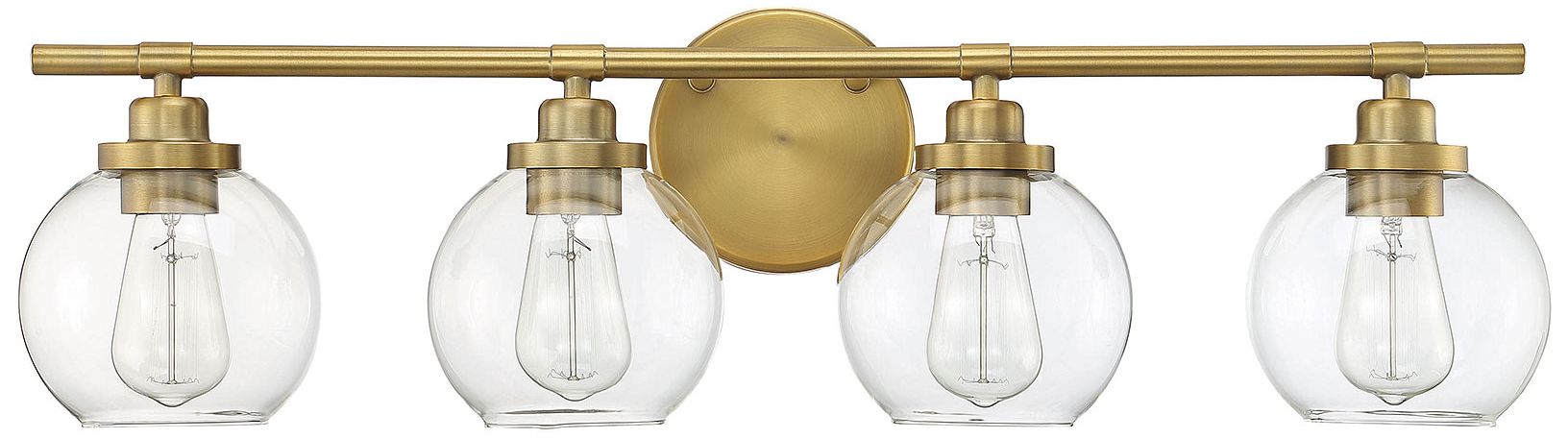 Image 2 Carson 4-Light Bathroom Vanity Light in Warm Brass more views