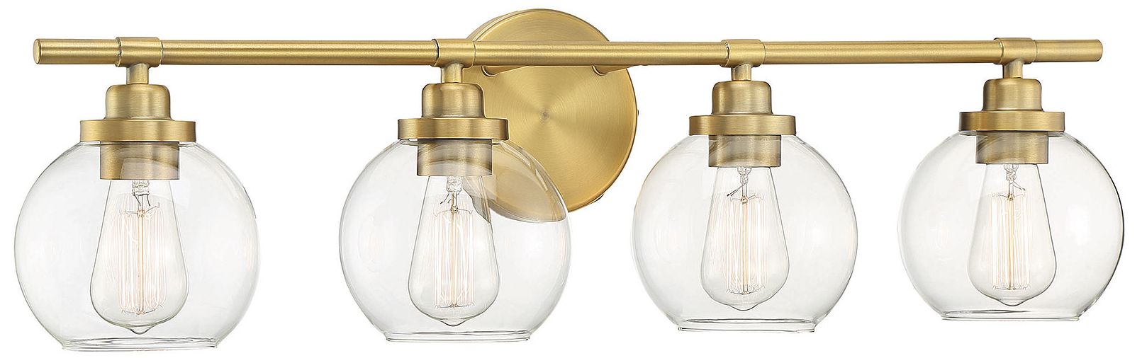 Image 3 Carson 4-Light Bathroom Vanity Light in Warm Brass more views