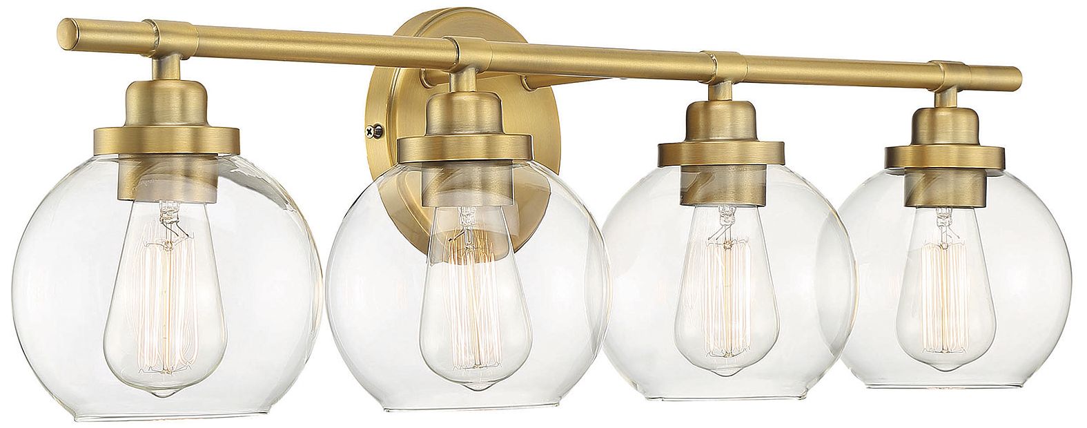 Image 4 Carson 4-Light Bathroom Vanity Light in Warm Brass more views