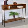Carson 42" Wide Chestnut Wood Rectangular Console Table