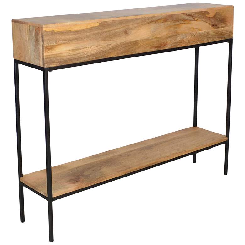 Image 3 Carson 42 inch Wide Natural Wood Rectangular Console Table more views