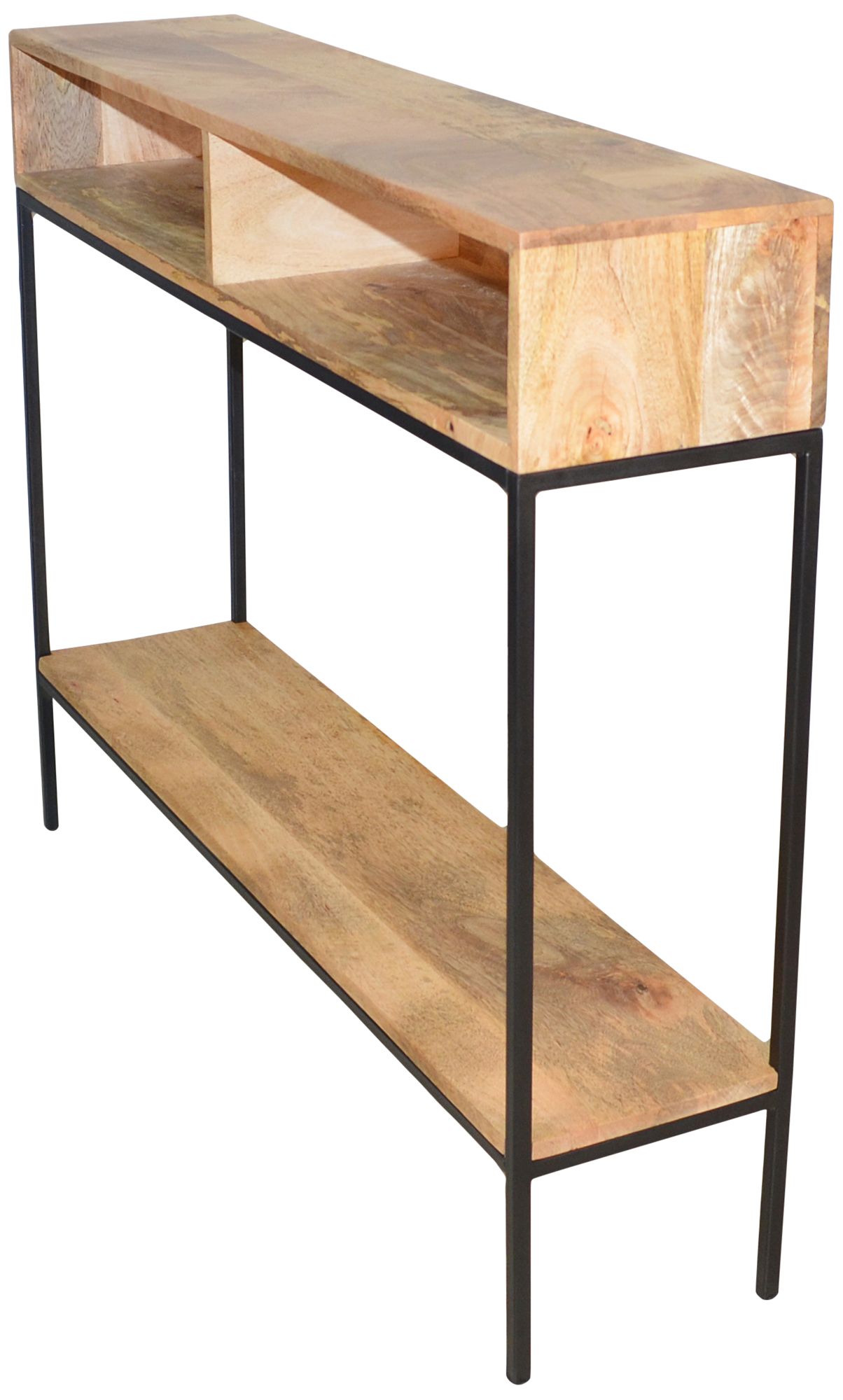 Image 4 Carson 42" Wide Natural Wood Rectangular Console Table more views