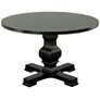 2_Carson 47 1/4" Wide Black Wood Round Dining Pedestal Table