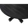 3_Carson 47 1/4" Wide Black Wood Round Dining Pedestal Table more views