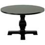 4_Carson 47 1/4" Wide Black Wood Round Dining Pedestal Table more views