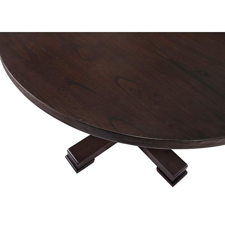 Image 3 Carson 47 1/4"W Espresso Wood Round Dining Pedestal Table more views