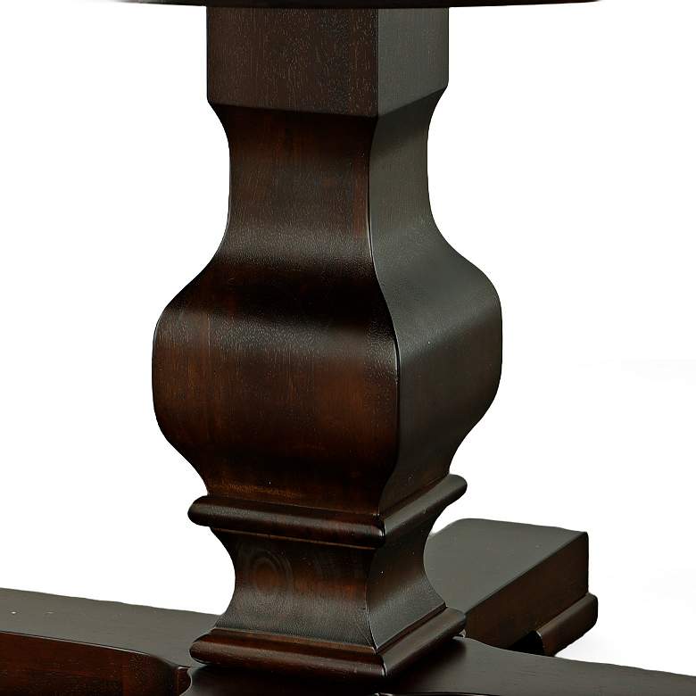 Image 4 Carson 47 1/4"W Espresso Wood Round Dining Pedestal Table more views