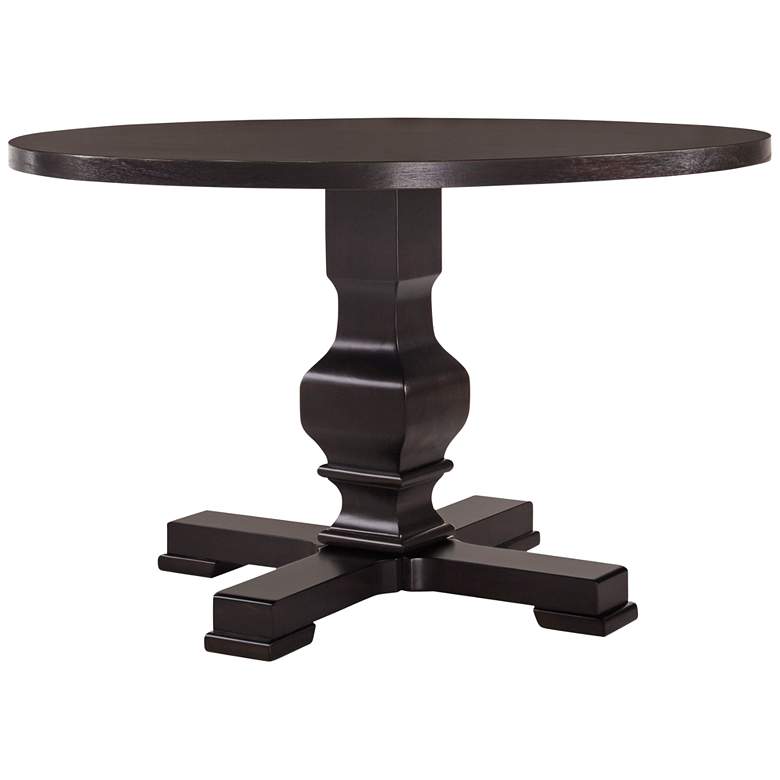 Image 5 Carson 47 1/4"W Espresso Wood Round Dining Pedestal Table more views