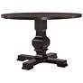5_Carson 47 1/4"W Espresso Wood Round Dining Pedestal Table more views