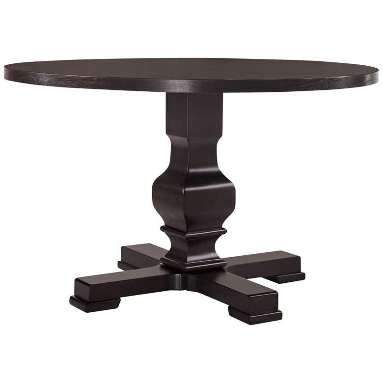 Image 6 Carson 47 1/4"W Espresso Wood Round Dining Pedestal Table more views