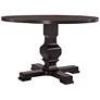 6_Carson 47 1/4"W Espresso Wood Round Dining Pedestal Table more views