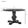 7_Carson 47 1/4"W Espresso Wood Round Dining Pedestal Table more views