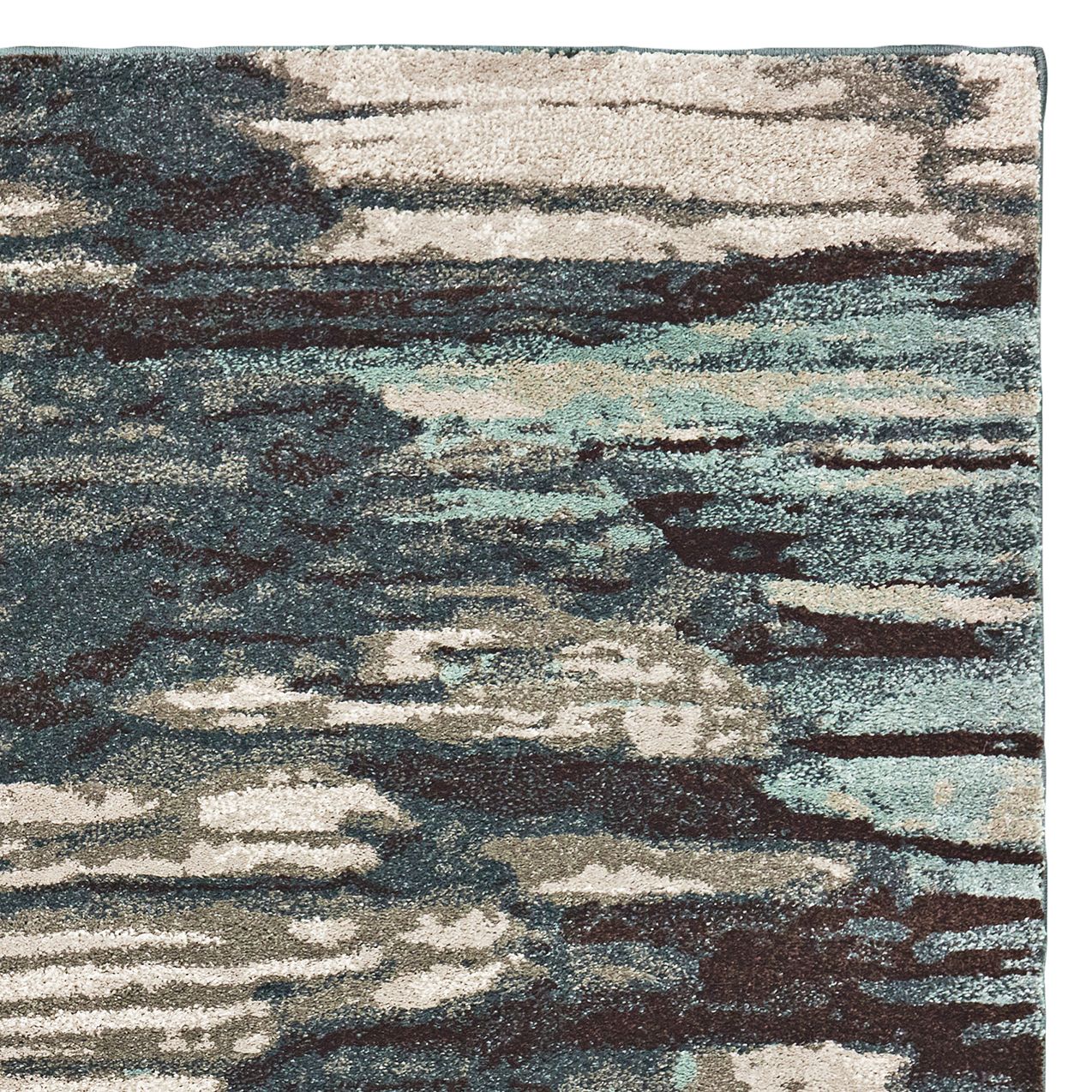 Carson Blue and Ivory Abstract Area Rug 82M73 Lamps Plus