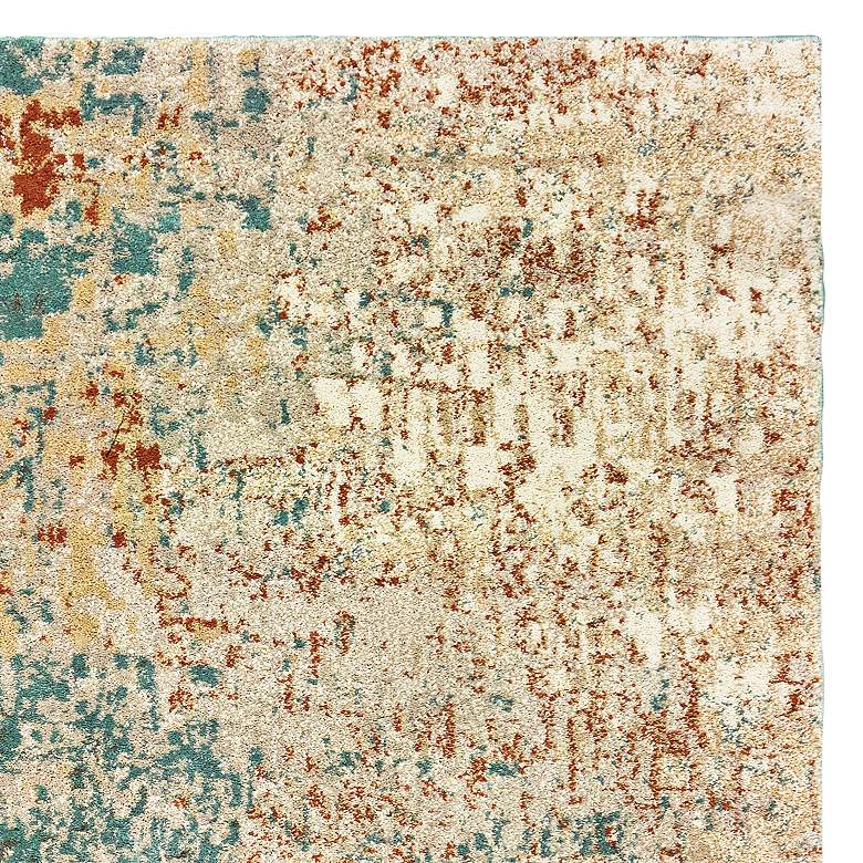 Image 2 Carson 5'3"x7'3" Blue and Orange Abstract Area Rug more views