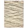 Carson 5&#39;3"x7&#39;3" Ivory and Sand Abstract Area Rug