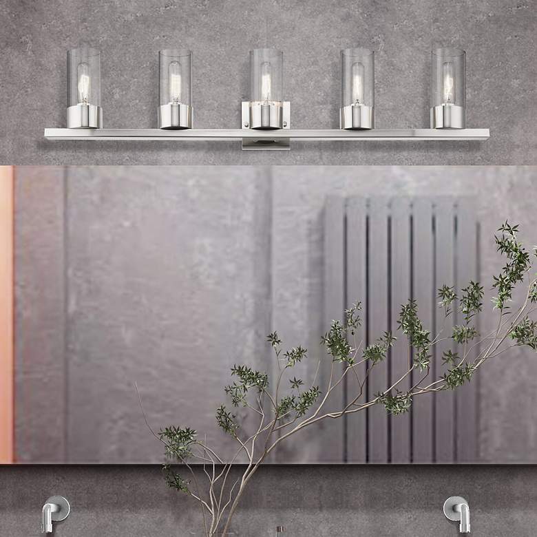 Image 1 Carson 5 Light Brushed Nickel Vanity Sconce