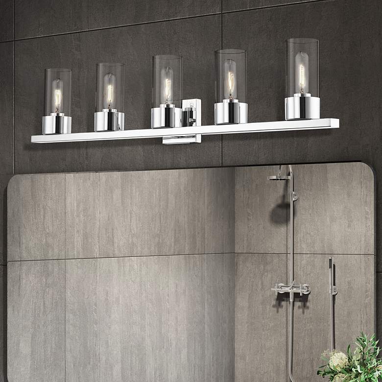 Image 1 Carson 5 Light Polished Chrome Vanity Sconce