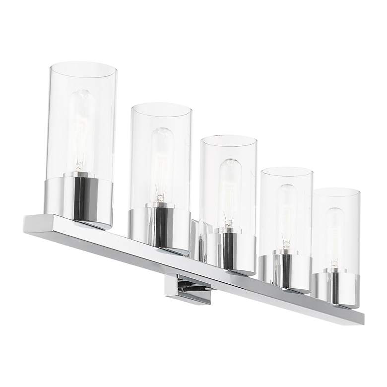 Image 6 Carson 5 Light Polished Chrome Vanity Sconce more views