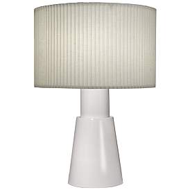 Image1 of Carson Converse Gloss White Accent Table Lamp w/ Linen Shade