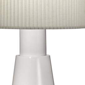 Image2 of Carson Converse Gloss White Accent Table Lamp w/ Linen Shade more views