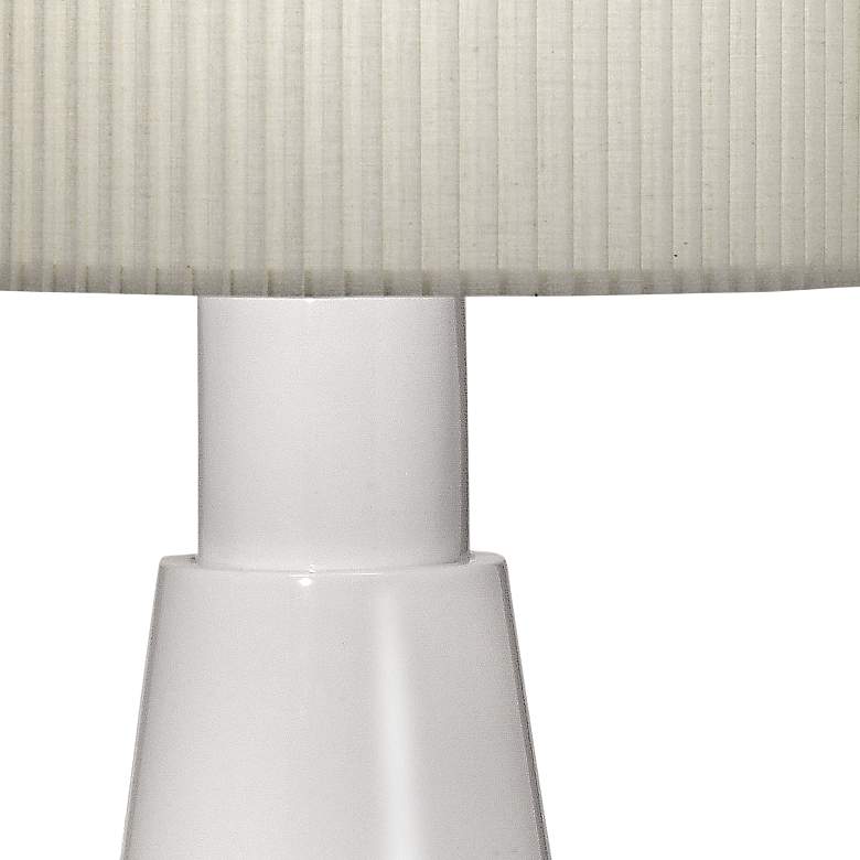 Image 2 Carson Converse Gloss White Accent Table Lamp w/ Linen Shade more views