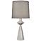 Carson Converse Gloss White Cone Table Lamp w/ Gray Shade