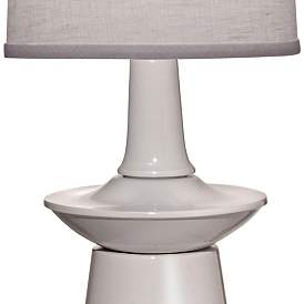 Image2 of Carson Converse Gloss White Table Lamp w/ Aberdeen Shade more views
