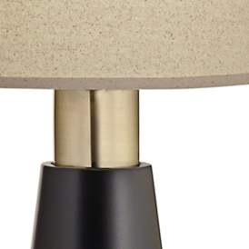 Image2 of Carson Converse Semi Black Accent Table Lamp w/ Bombay Shade more views