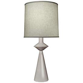 Image1 of Carson Converse White Cone Table Lamp w/ Aberdeen Shade