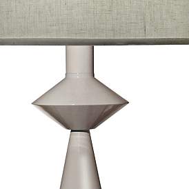 Image2 of Carson Converse White Cone Table Lamp w/ Aberdeen Shade more views