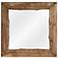 Carson Distressed Pine 30" Square Wall Mirror