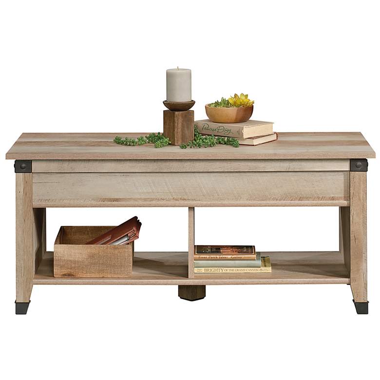 Image 5 Carson Forge 43 1/4" Wide Lintel Oak Lift-Top Coffee Table more views