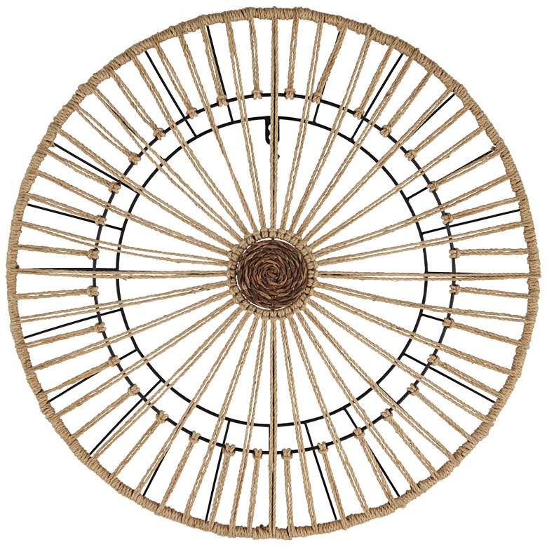 Image 2 Carson Natural Hemp Rope 23 1/2 inch Wide Round Wall Art
