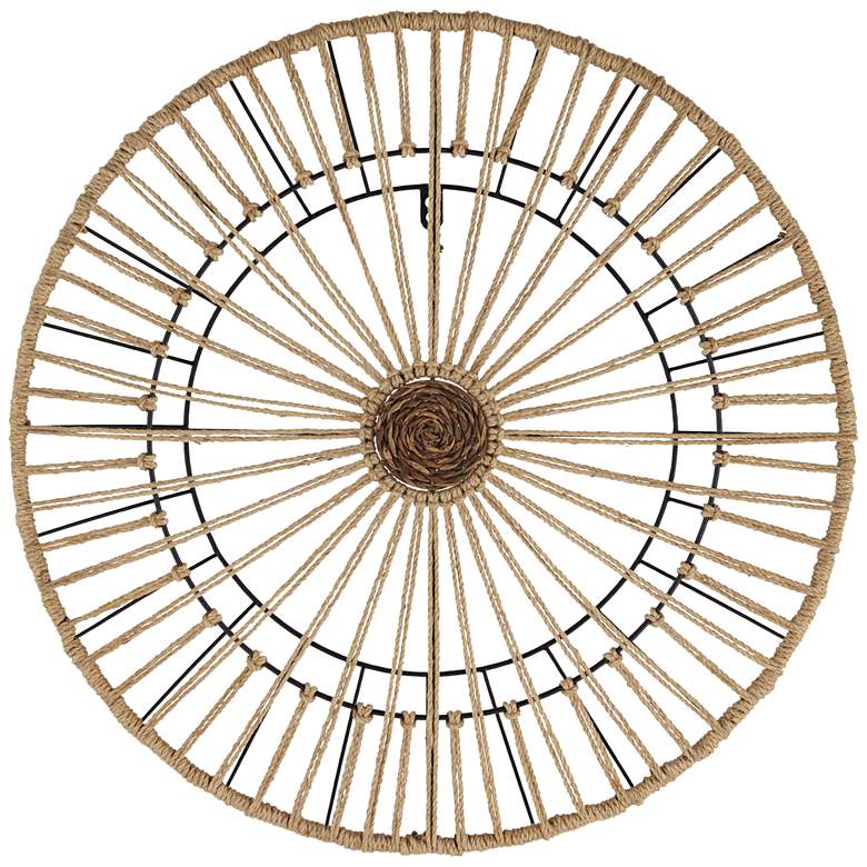 Image 2 Carson Natural Hemp Rope 23 1/2" Wide Round Wall Art