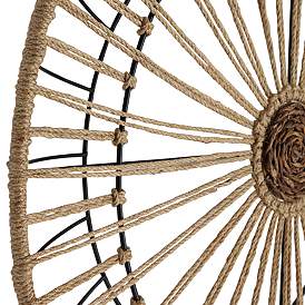 Image3 of Carson Natural Hemp Rope 23 1/2" Wide Round Wall Art more views
