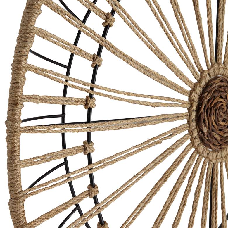 Image 3 Carson Natural Hemp Rope 23 1/2" Wide Round Wall Art more views