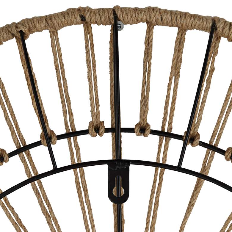 Image 4 Carson Natural Hemp Rope 23 1/2" Wide Round Wall Art more views