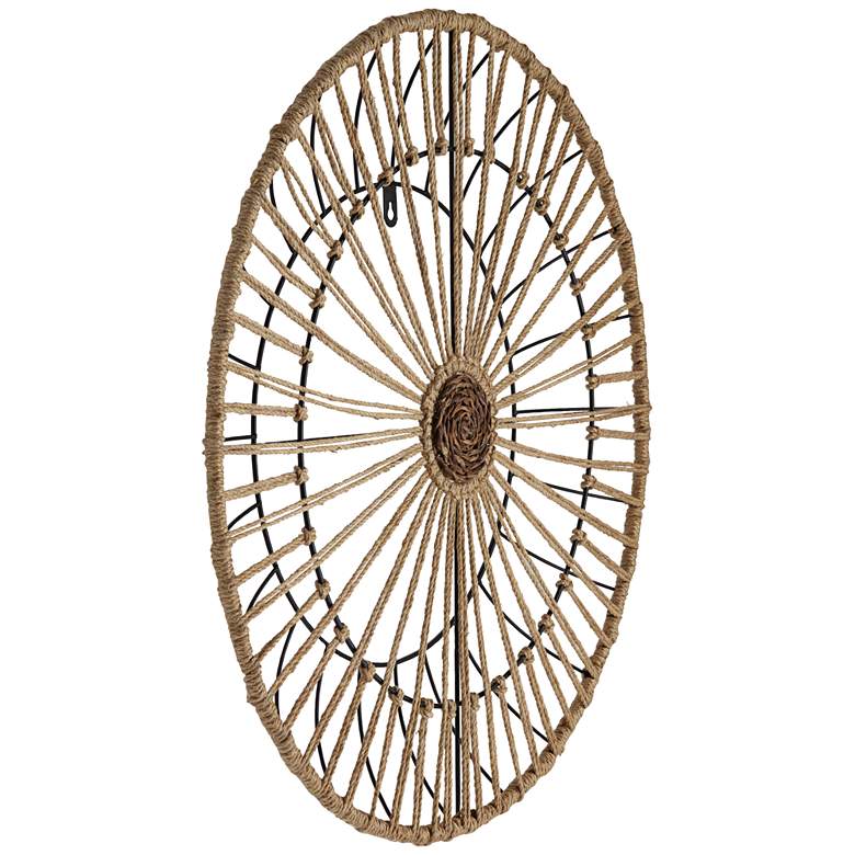 Image 5 Carson Natural Hemp Rope 23 1/2 inch Wide Round Wall Art more views