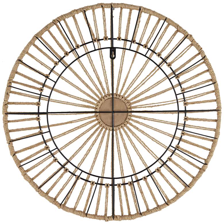 Image 6 Carson Natural Hemp Rope 23 1/2" Wide Round Wall Art more views