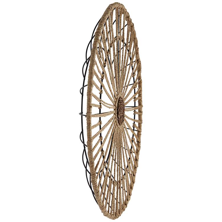 Image 7 Carson Natural Hemp Rope 23 1/2" Wide Round Wall Art more views