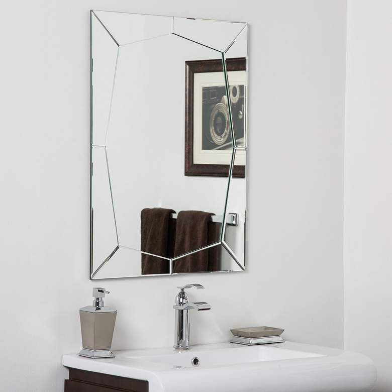 Image 1 Carstadt 23 1/2" x 31 1/2" Frameless Bathroom Wall Mirror