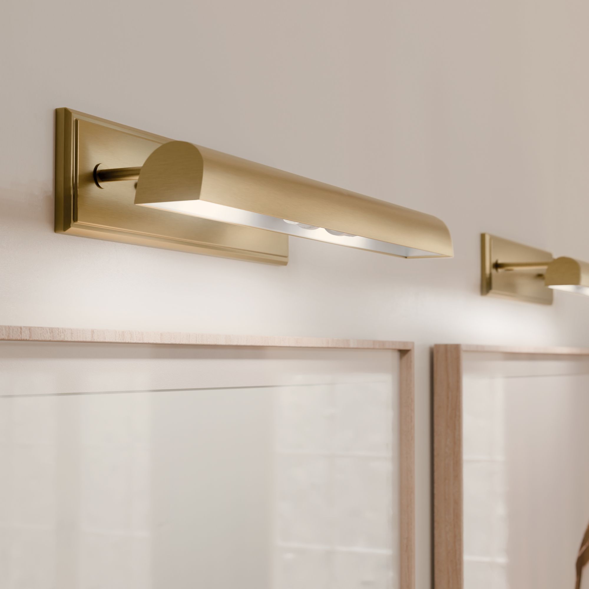 Carston 24 1/4" Wide Champagne Bronze Picture Light in scene