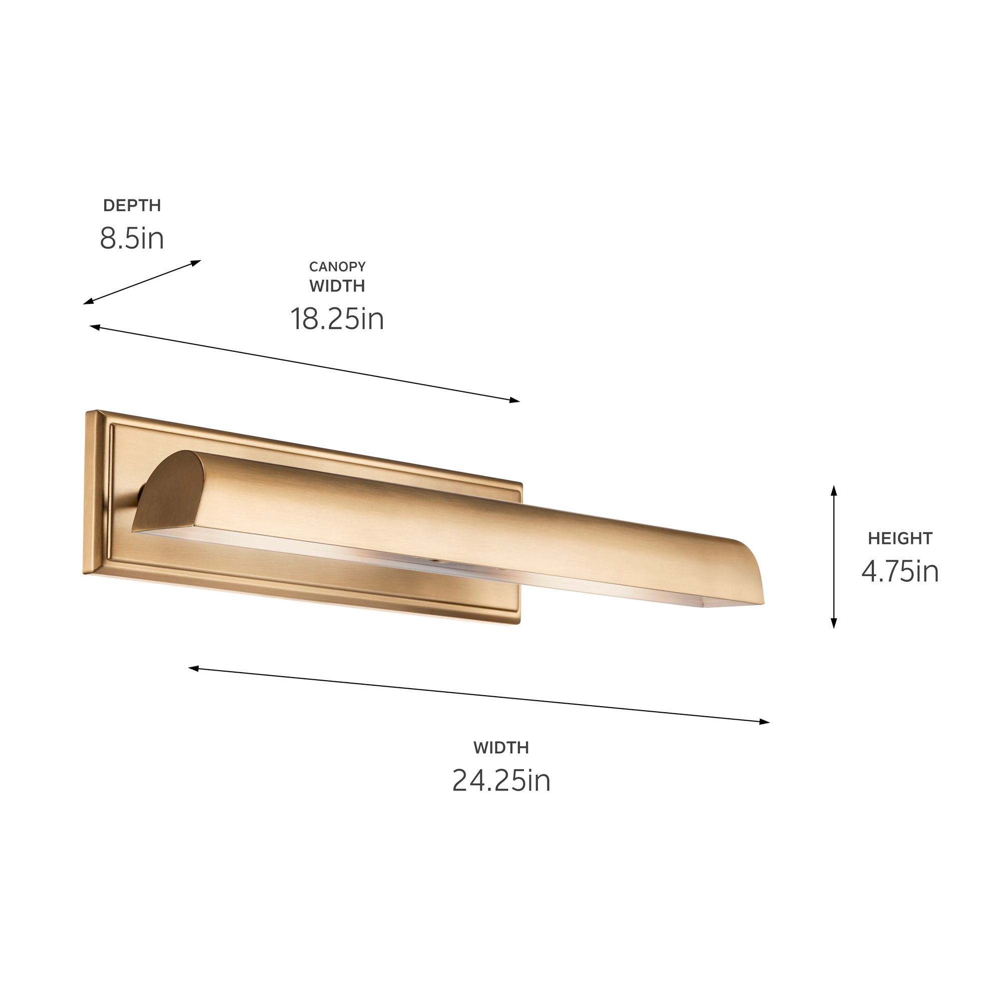 Image 6 Carston 24 Inch 2 Light Picture Light in Champagne Bronze more views