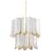 Cartagena 22 3/4" Wide Vintage Gold Leaf 7-Light Chandelier