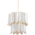 Cartagena 22 3/4" Wide Vintage Gold Leaf 7-Light Chandelier