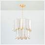 3_Cartagena 22 3/4" Wide Vintage Gold Leaf 7-Light Chandelier more views